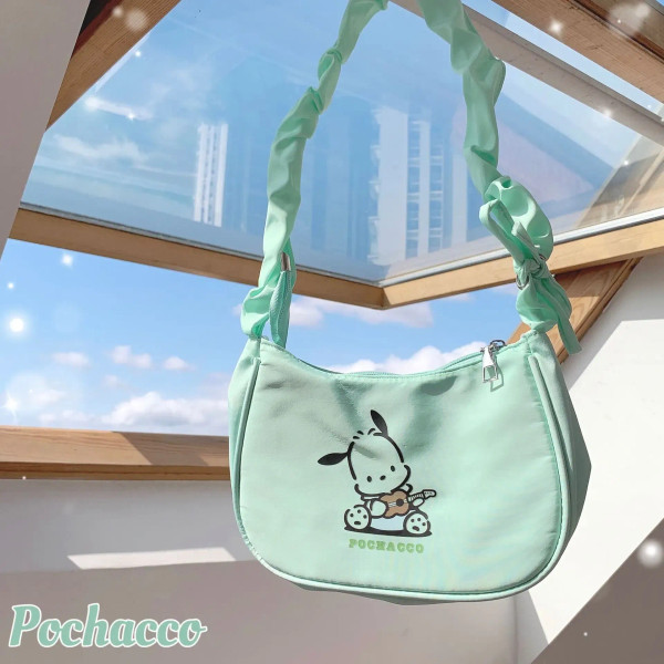 Color: Blue, Size: Extra Large - Sanrio Hellokitty Kuromi Cinnamorol Mymelody Pochacco Armpit Bag K F640-12000040306324548