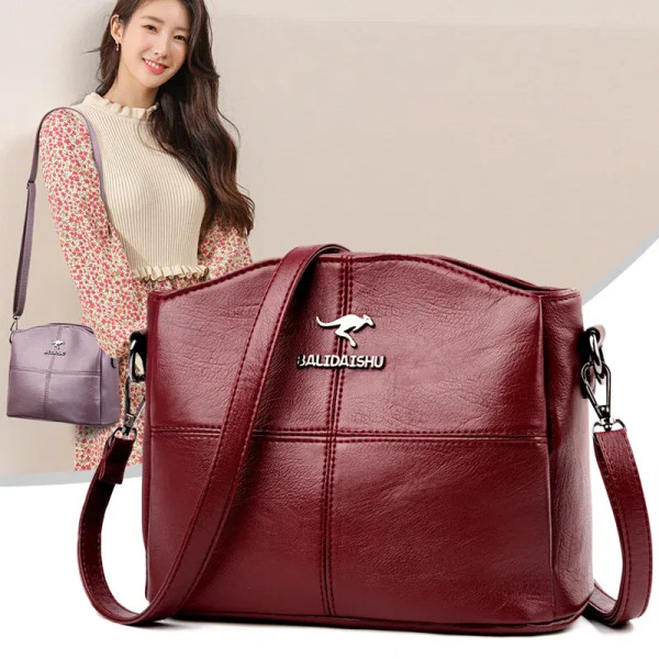 Color: black, Ships From: CHINA - Women Embroidery Tote Bag High Quality Leather Ladies Handbags 20 F640-12000036788079503