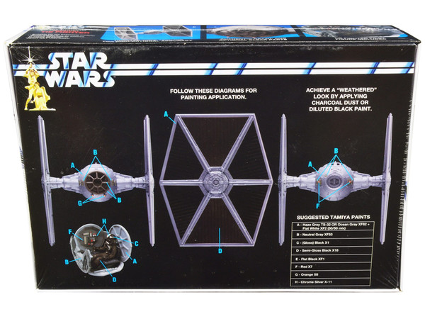 Skill 2 Model Kit Imperial Tie Fighter "Star Wars" (1977) Movie Model by AMT F977-AMT1299