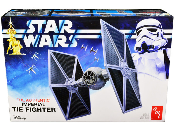 Skill 2 Model Kit Imperial Tie Fighter "Star Wars" (1977) Movie Model by AMT F977-AMT1299