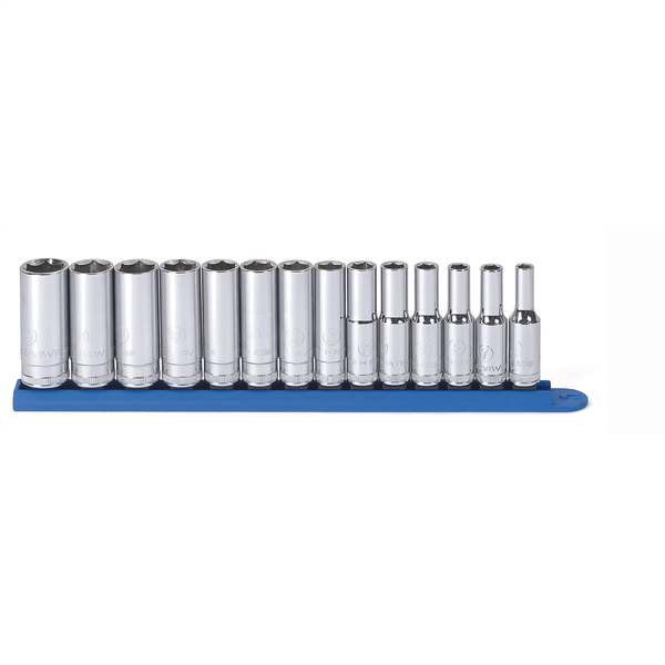 GearWrench 14 Piece 3/8 Inch Drive 6 Point Deep Metric Socket Set T398-KDT80554