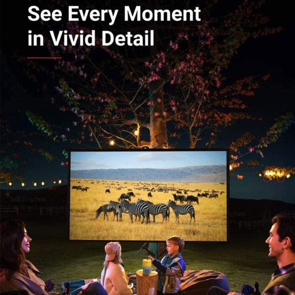 T400 100 inch Screen 3000 Lumens LED Mini Projector, Plug Type:US Plug(Black White) A146-EDA002626801B