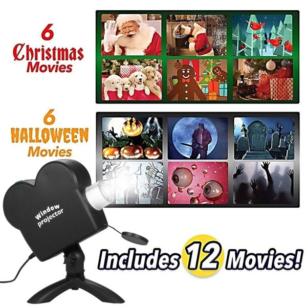 Christmas Halloween Laser Projector Mini Window Home Theater Projector, Plug Type:UK Plug A146-TBD0422724902