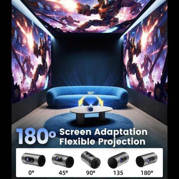 Q8 1080P 180ANSI LCD Display Smart Projector 1GB+8GB Electric Focus(US Plug) A146-EDA008588101A