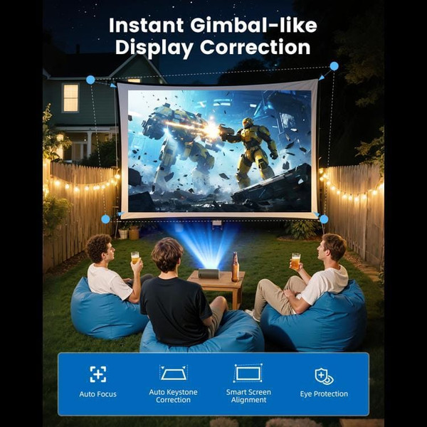 Q8 1080P 180ANSI LCD Display Smart Projector 1GB+8GB Electric Focus(US Plug) A146-EDA008588101A