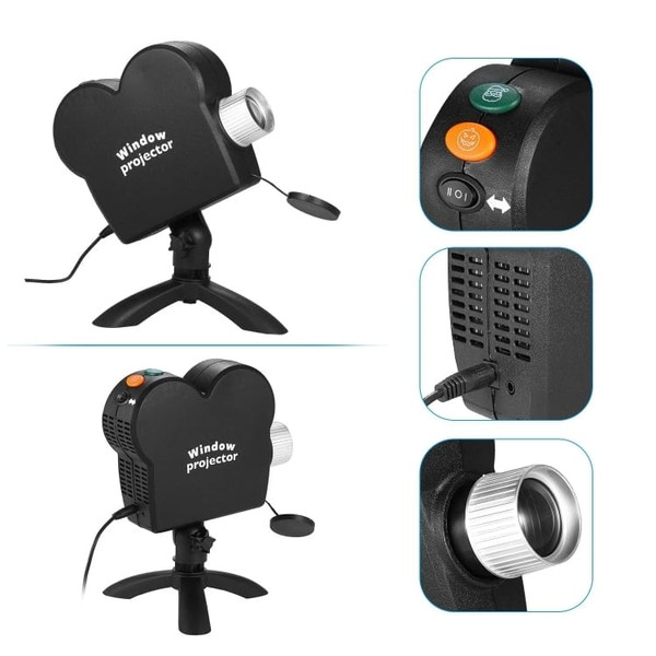 Christmas Halloween Laser Projector Mini Window Home Theater Projector, Plug Type:US Plug A146-TBD0422724903
