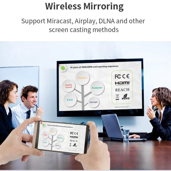 S90 DLP Android 9.0 1GB+8GB 4K Mini WiFi Smart Projector, US Plug(Black) A146-SYA00378002