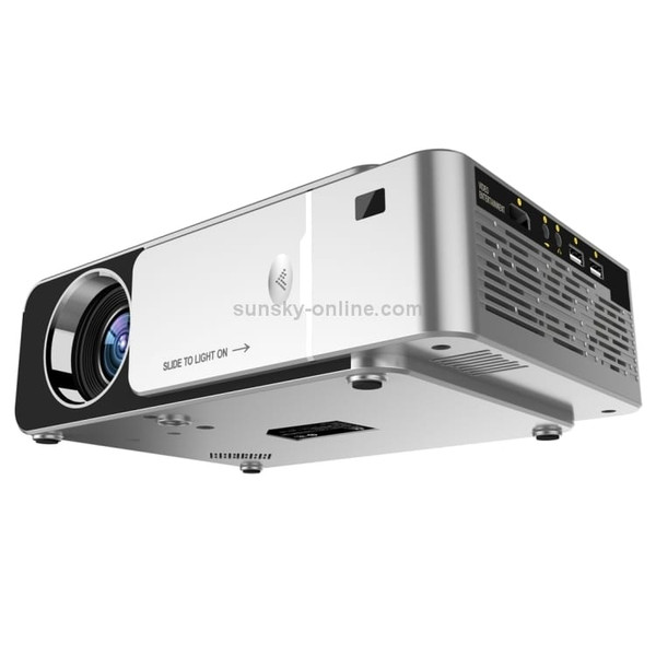 T6 2000ANSI Lumens Mini Theater Projector, Android 7.1 RK3128 Quad Core, 1GB+8GB, US Plug(Silver) A146-DMP1056S