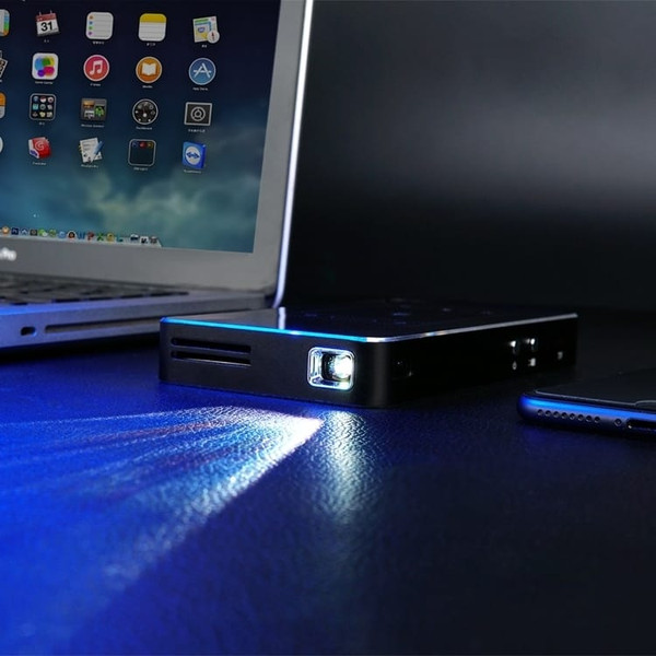 WEJOY DL-S6E 854x480P 150 Lumens Portable Home Theater LED HD Mini Digital Projector, Android 7.1,  A146-EDA001796204