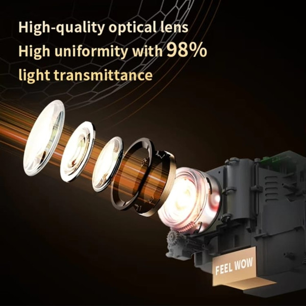 TS-6 Android 11 WiFi6 4K Mini Projector Hidden Lift Gimbal Projector US Plug(White) A146-TBD0605305601A