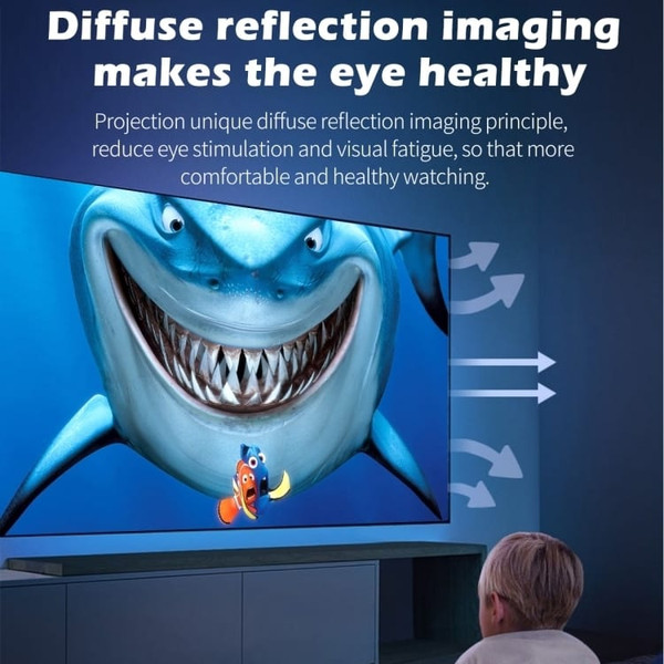 T300 25ANSI LED Portable Home Multimedia Game Projector, US Plug(Black) A146-EDA00796601A