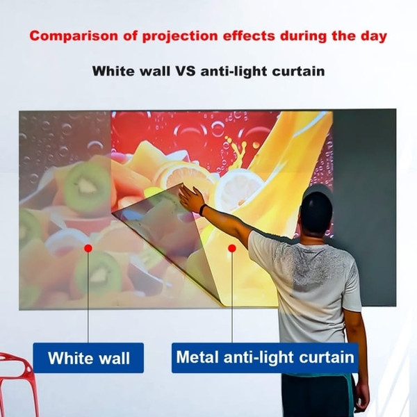 Folding Metal Anti-Light HD Projection Curtain, Size: 110 inch 16:9 250x140cm A146-TBD0602370006
