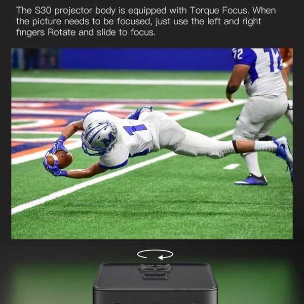 S30 Android System HD Portable WiFi Mobile Projector, Plug Type:AU Plug(Black) A146-EDA004163404A