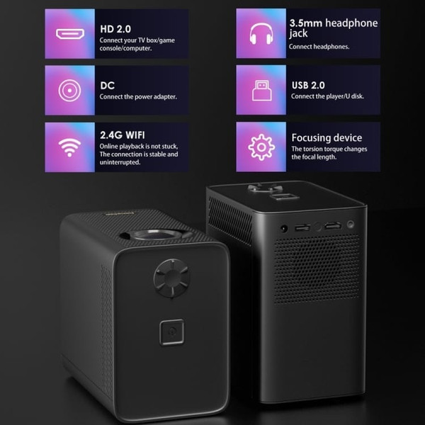S30 Android System HD Portable WiFi Mobile Projector, Plug Type:AU Plug(Black) A146-EDA004163404A