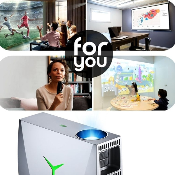 VIVIBRIGHT F40 1920x1080 4200 Lumens Portable Home Theater Wireless Smart Projector with Remote Con A146-EDA008279