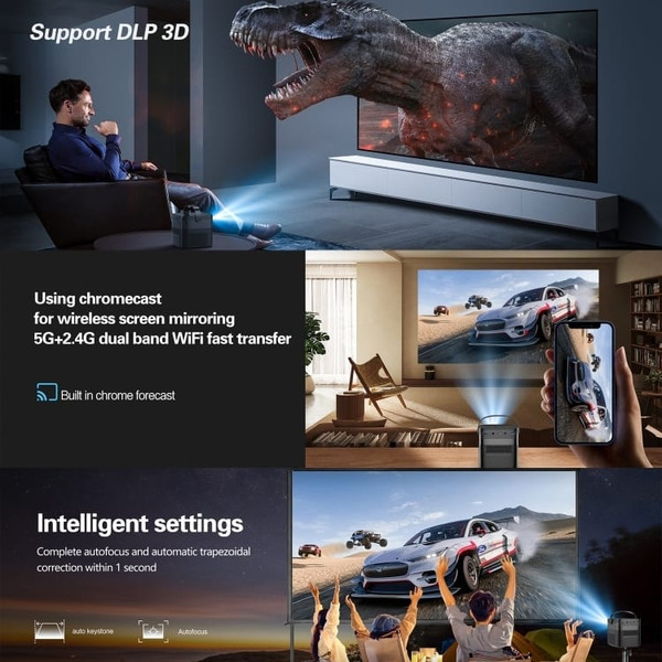 TOUMEI M2 Built-In Large Capacity Battery Outdoor Projector Handheld Portable Projection US Plug A146-TBD0605246101