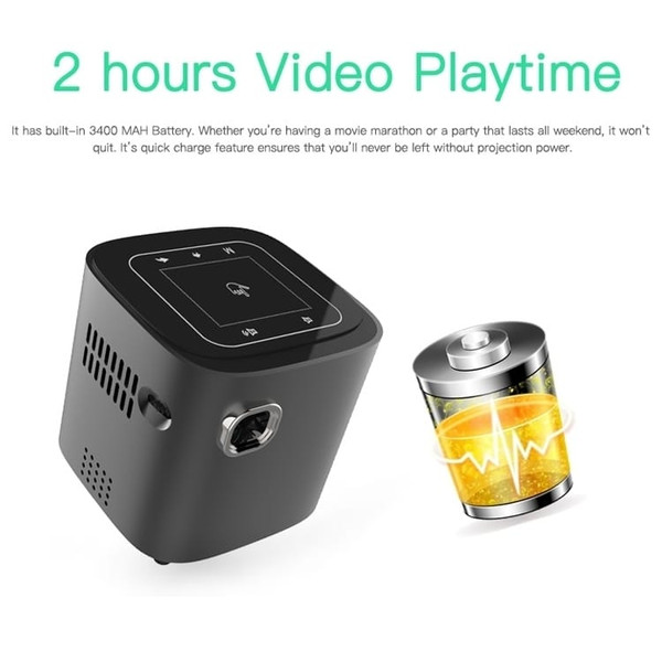 WEJOY S12 50 ANSI Lumen 1920x1080P  Android 7.1 HD Bluetooth 4.1 WiFi Smart 3D Projector, 1GB+32GB A146-DMP3166