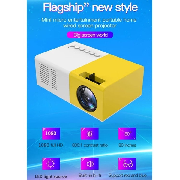 J9 1920x1080P 15 ANSI Portable Home Theater Mini LED HD Digital Projector, Basic Version, AU Plug(Y A146-EDA00934404A