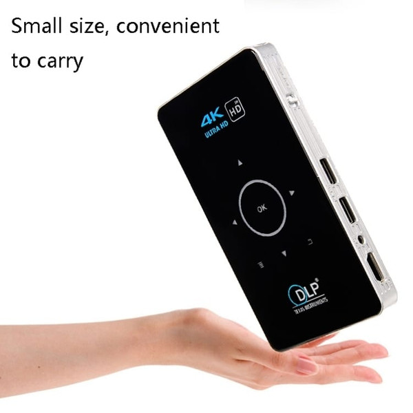 C6 1G+8G Android System Intelligent DLP HD Mini Projector Portable Home Mobile Phone Projector, UK  A146-TBD0575547903