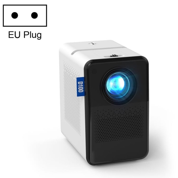 D100 180 ANSI Lumens Mini LED+LCD Smartphone Wireless Screen Mirroring Projector, Plug Type:US Plug A146-EDA003477902A
