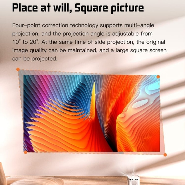S30 Max Android 10 OS HD Portable WiFi Mobile Projector, Plug Type:US Plug(Black) A146-EDA005168601A