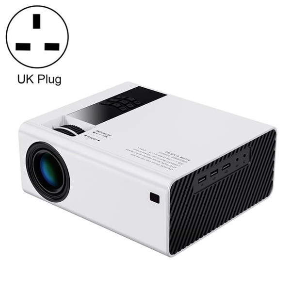 Y6 190ANSI 1024x600P LED Projector Support Screen Mirroring, UK Plug(White) A146-EDA003448601B