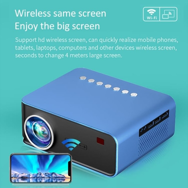 T4 Same Screen Version 1024x600 1200 Lumens Portable Home Theater LCD Projector, Plug Type:UK Plus( A146-EDA002251603A