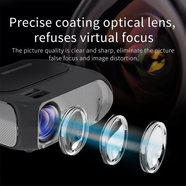 T7 1920x1080P 200 ANSI Portable Home Theater LED HD Digital Projector, Basic Version, UK Plug(Black) A146-EDA002339002A