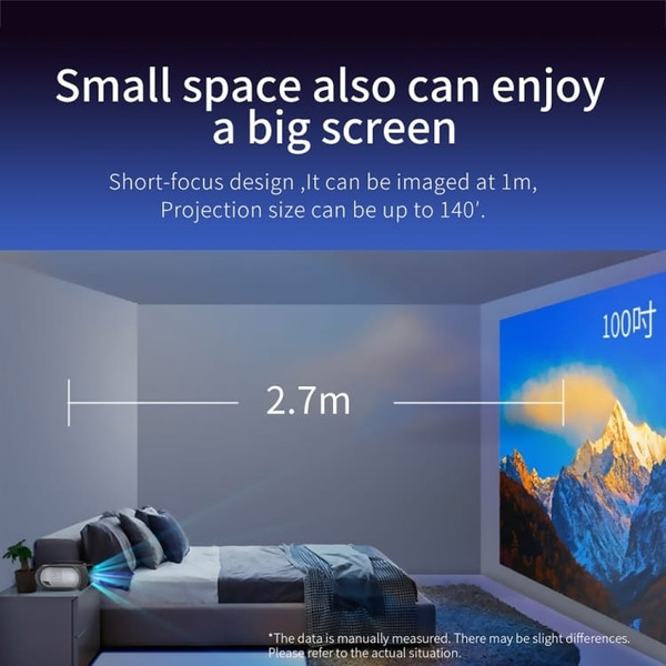 T7 1920x1080P 200 ANSI Portable Home Theater LED HD Digital Projector, Basic Version, UK Plug(Black) A146-EDA002339002A