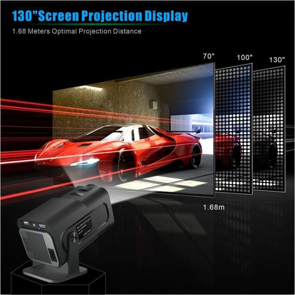 HY320 Game Projector Android 11 System With Wireless Gaming Controller 720P Home Theater(US Plug) A146-TBD0605761501A