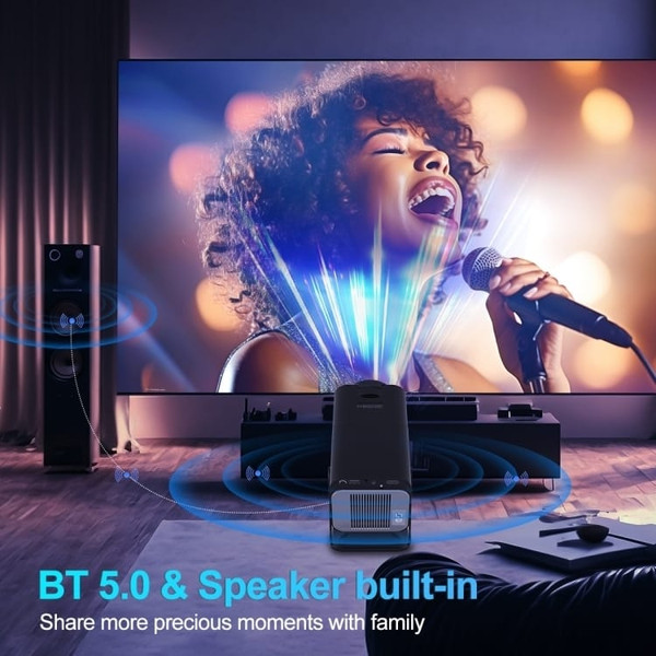 HY320 1080P 390ANSI 4K Android 11 Projector With Wifi 6 Bluetooth 5.0 Support Miracast / Airplay /  A146-TBD0604641601