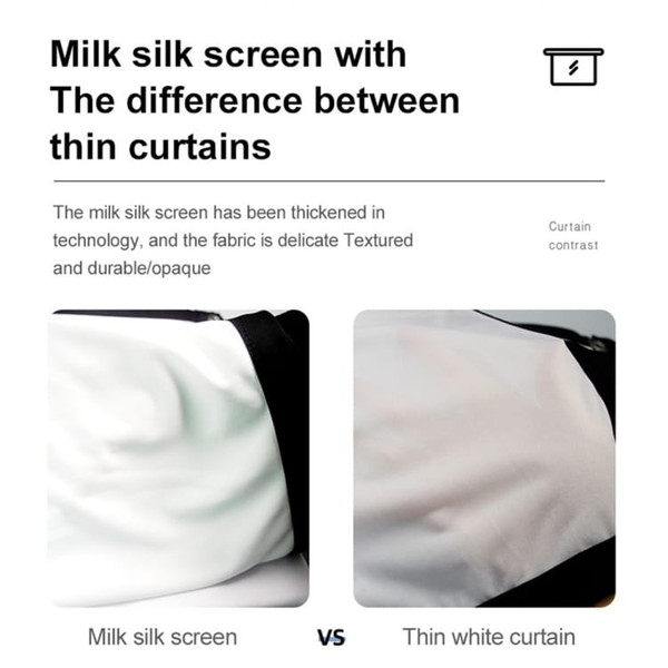 Folding Milk Silk Polyester Projector Film Curtain, Size:84 inch (16:9) Projection Area: 186 x 105cm A146-EDA001026005