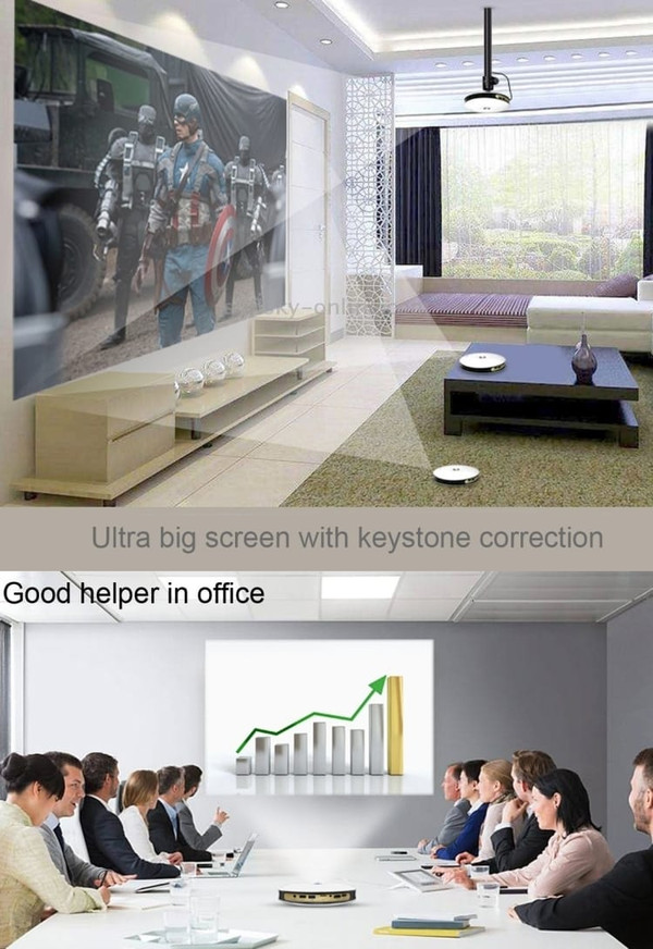CACACOL ITC-DO8 220LM WiFi Smart 1280*800 DLP DMD LED Portable Projector with Remote Control,  Andr A146-DMP1422