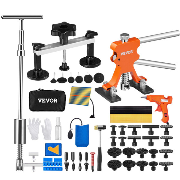 69 PCS Dent Repair Kit, Auto Car Body Paintless Dent Removal Tool Kit, Golden Lifter, Bridge Puller E415-CSLBGJSJTJT69QVHUV1