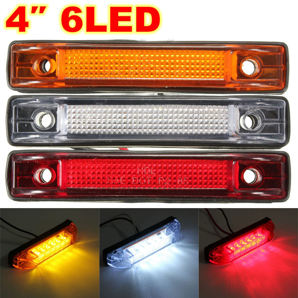 6 LED Clearance Side Marker Light Indicator Lamp Truck Trailer Lorry Van 12V 24V C122-1041426