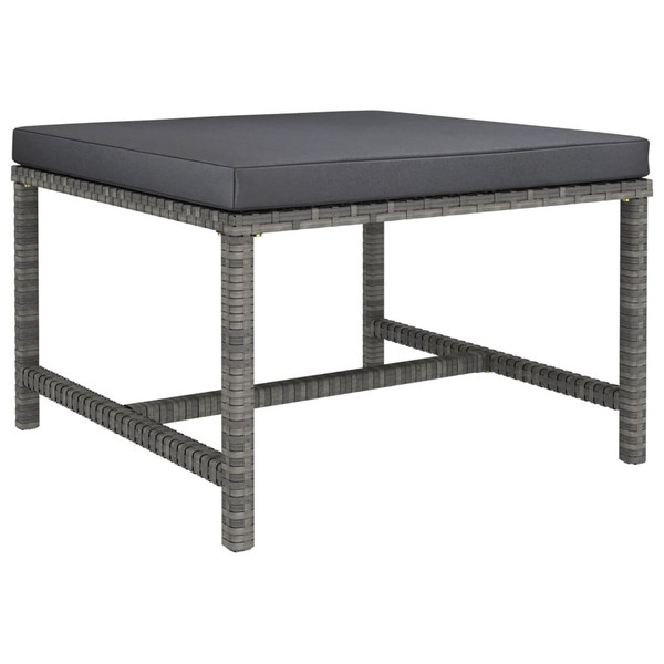  Garden Lounge Set Grey PE Rattan, Powder-Coated Steel Standard A949-3059765