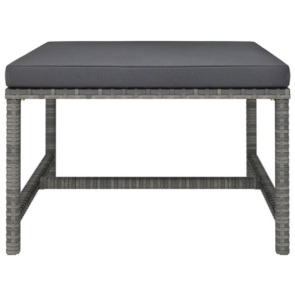  Garden Lounge Set Grey PE Rattan, Powder-Coated Steel Standard A949-3059765