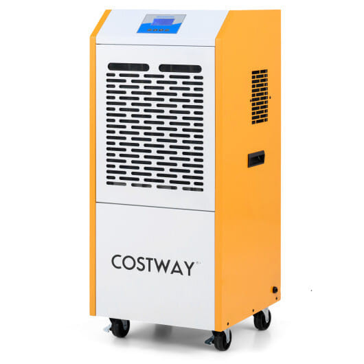 290 Pints Commercial Dehumidifier with Pump and Drain Hose for Basement Warehouse-Yellow - Color: Y D681-ES10638US-YE