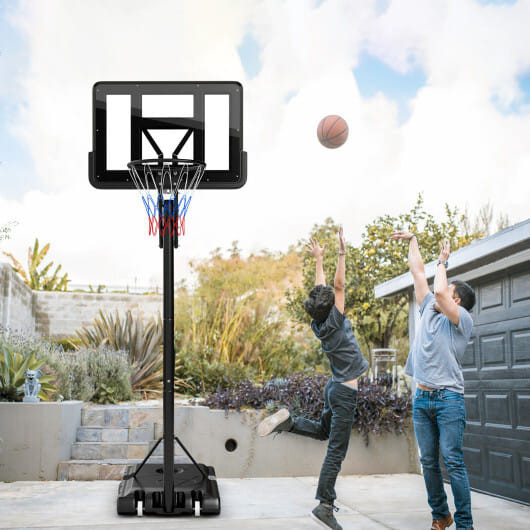 Portable Basketball Hoop with 4.6 to 10 Feet 10-Level Height Adjustable B593-SP37879