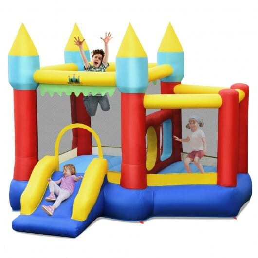 Inflatable Bounce Slide Jumping Castle Without Blower - Color: Multicolor D681-OP70527