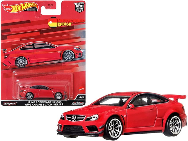 2012 Mercedes Benz C63 AMG Coupe Black Series Red "Deutschland Design" Series Diecast Model Car by  F977-HCJ79