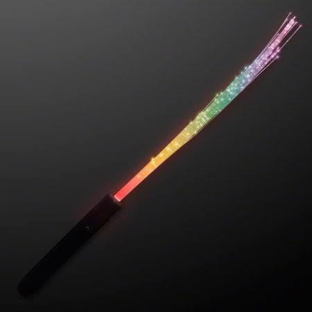 Multicolor LED Fiber Optic Wand with Black Handle A706-A290