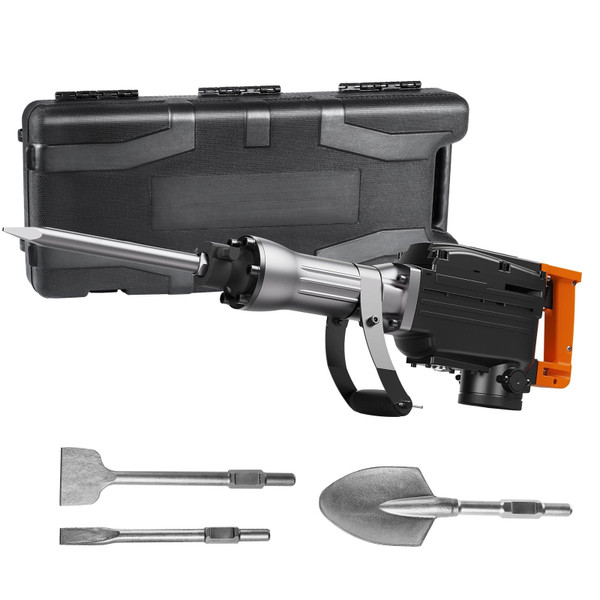 Demolition Jack Hammer, 2200W Jack Hammer Concrete Breaker, 1350 BPM Heavy Duty Electric Jack Hamme E415-DX6542200W118E9N6V1