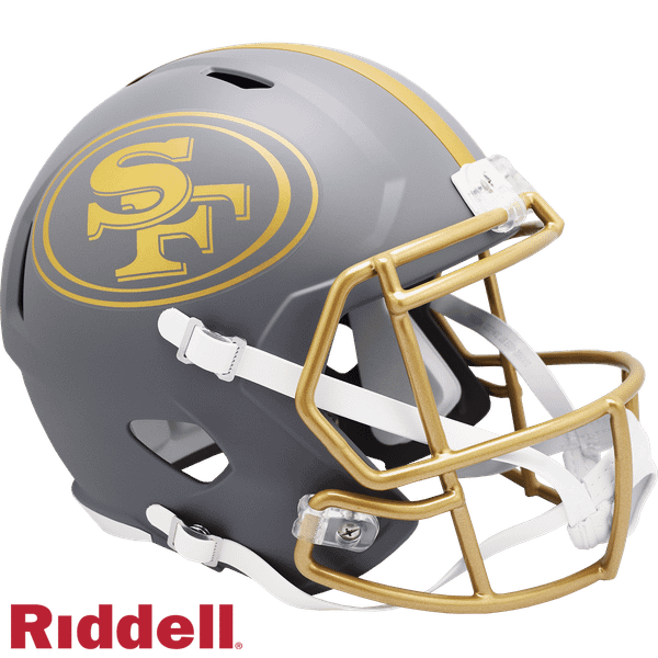 San Francisco 49ers Helmet Riddell Replica Full Size Speed Style Slate Alternate Z157-9585562998