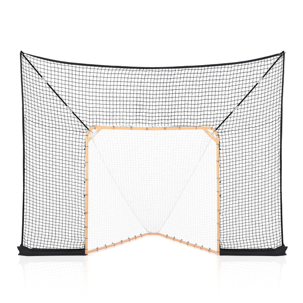 Hockey and Lacrosse Goal Backstop, 12x9 ft Lacrosse Net with Extended Coverage, Quick Easy Setup Co E415-ZQGQQMTJK1291LY4QV0