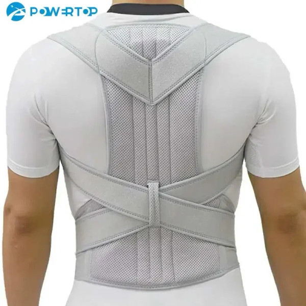 Color: Light Grey, Size: XXXL - Posture Corrector for Men and Women Back Posture Brace Clavicle Sup F640-12000038916986860