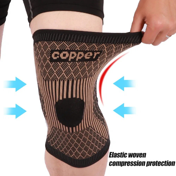 Color: Yellow, Size: M - Copper Knee Brace for Arthritis Pain & Support-Copper Knee Sleeve for knee F640-12000033644481835