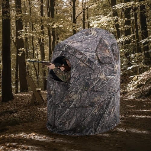 Hunting Blind, Single Person Ground Blinds with Carrying Bag, Portable Camouflage Tent, Reinforced  E415-SLCDRZPYCKWS3T0XJ001V0
