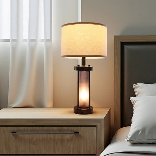 Table Lamps Set of 2, Dimmable Farmhouse Bedside Nightstand Lamps, Vintage Lamp with LED Bulb and L E415-FGDZDUSBKCTDTR6YT001V1