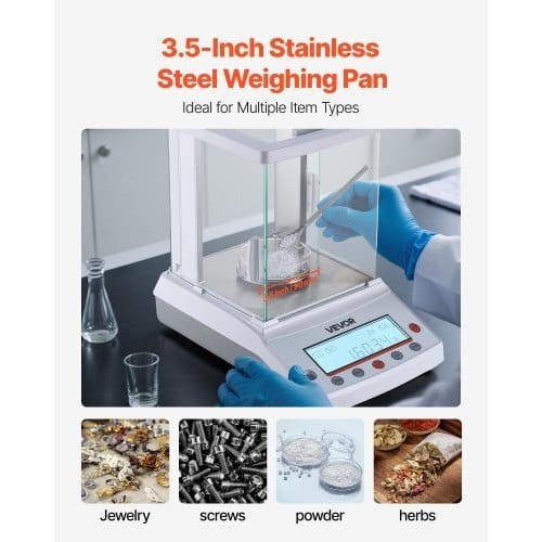 Analytical Balance, 220 g x 0.1 mg, 0.0001 g High Precision Accuracy Lab Scale, g/oz/ct/mg 4 Units  E415-DZJMFXTP0000JSCNL001V1